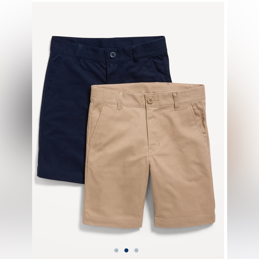Old Navy Knee Length Twill Shorts 2-Pack for Boys NWT